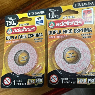 Fita Dupla Face Espuma Fixa Pro 941 - 19mm X 2m BLISTER