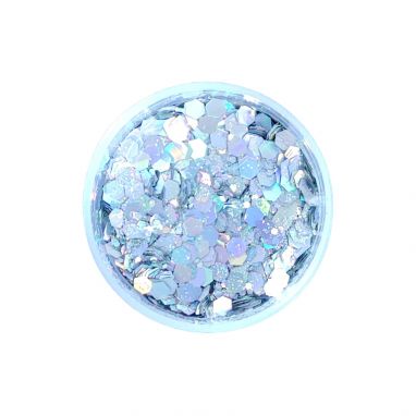 Glitter Flocado Holográfico Prata  - 10G