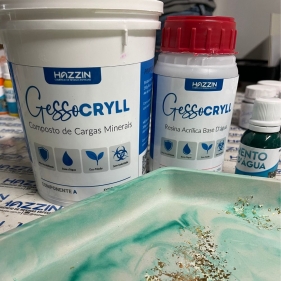 Gessocryll (resina acrílica base água + cargas minerais) - Kit com 1,2KG
