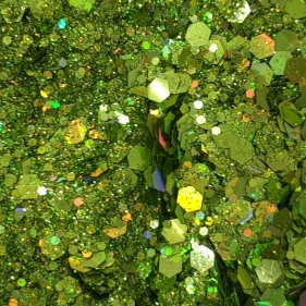 Glitter Flocado Holográfico Verde Claro - 10G