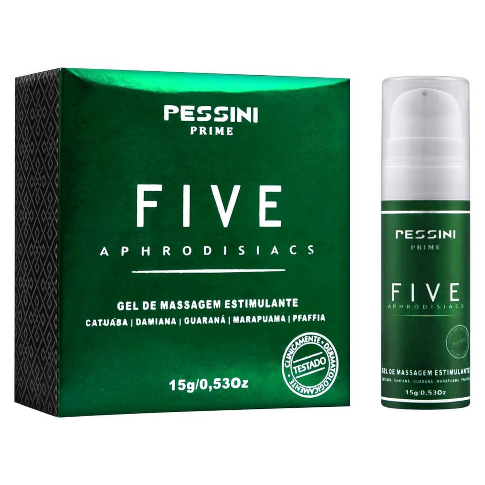 Five Aphrodisiacs Gel Para Massagem Estimulante 15G Pessini
