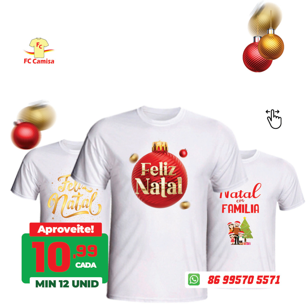 Camisa Feliz Natal Família Camiseta Feliz Natal Personalizada Com Nome Da  Familía 2022 Varias Estampas 