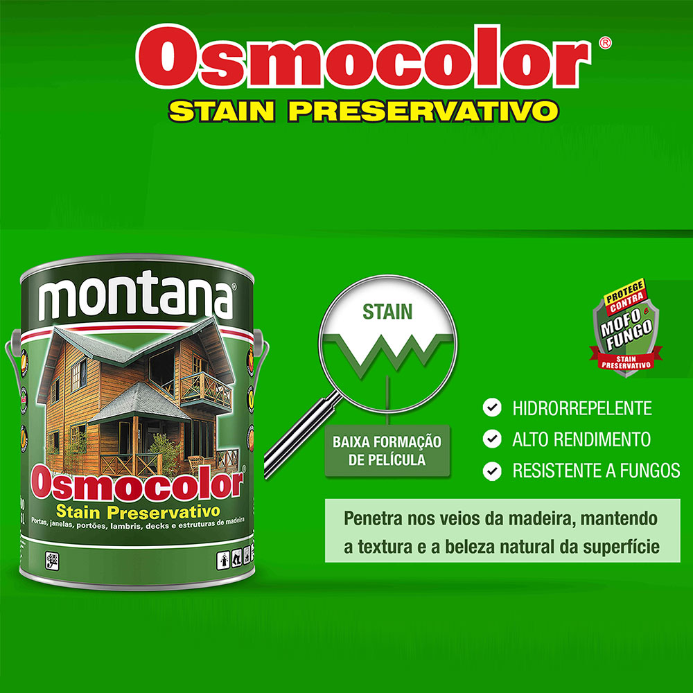 STAIN OSMOCOLOR MONTANA 3,6LT BLACK (PRETO)