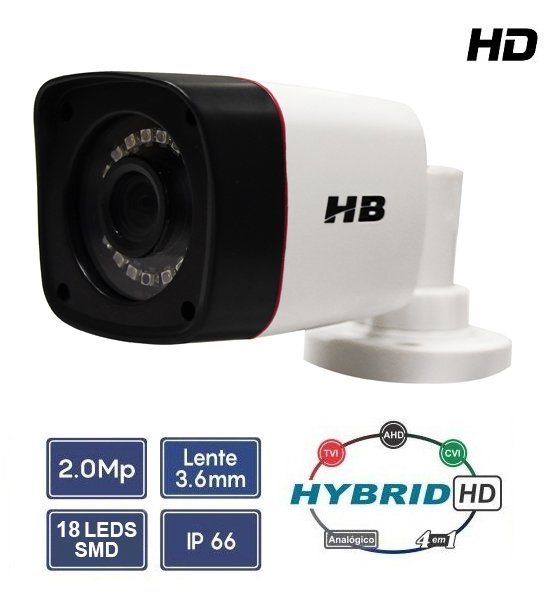 Kit 16 Câmeras de Segurança HD 1080p 20 metros + DVR GIGA + APP grátis + Fonte, Cabo e Acessórios