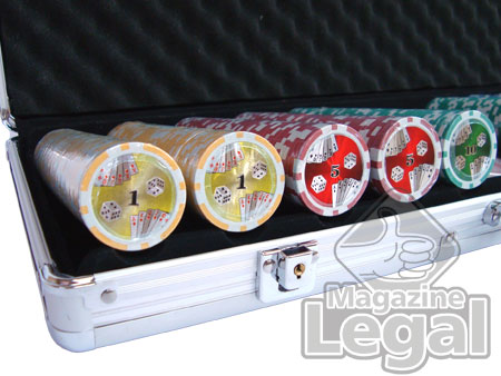 Maleta Luxo 500 fichas de poker numeradas oficiais - Magazine Legal