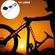 Barra Fita Led Luz Bike bicicleta + Controle Segurança noite VERMELHO CBRN14286