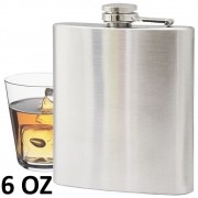 Cantil porta bebidas whisky aço inox 6 OZ 177 ML CBRN01453