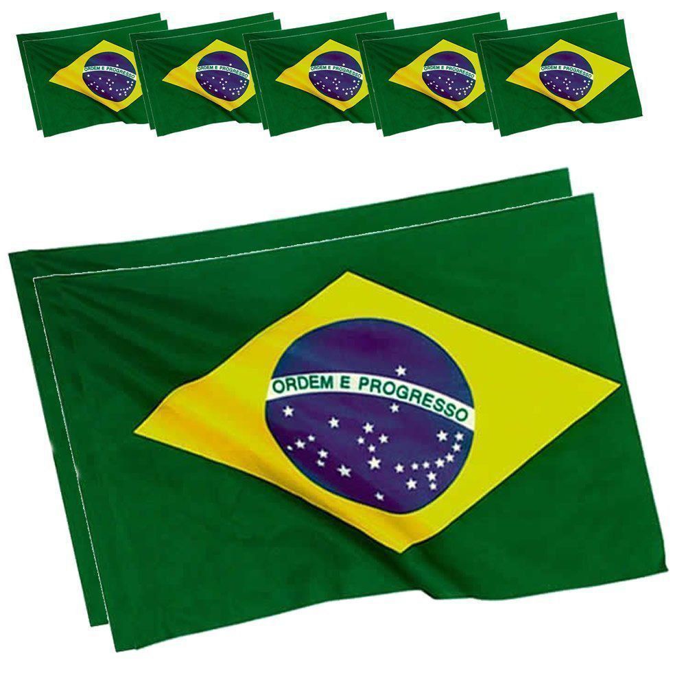 Bandeira do Brasil Copa do Mundo 60cmx90cm 5 PARES CBRN06076