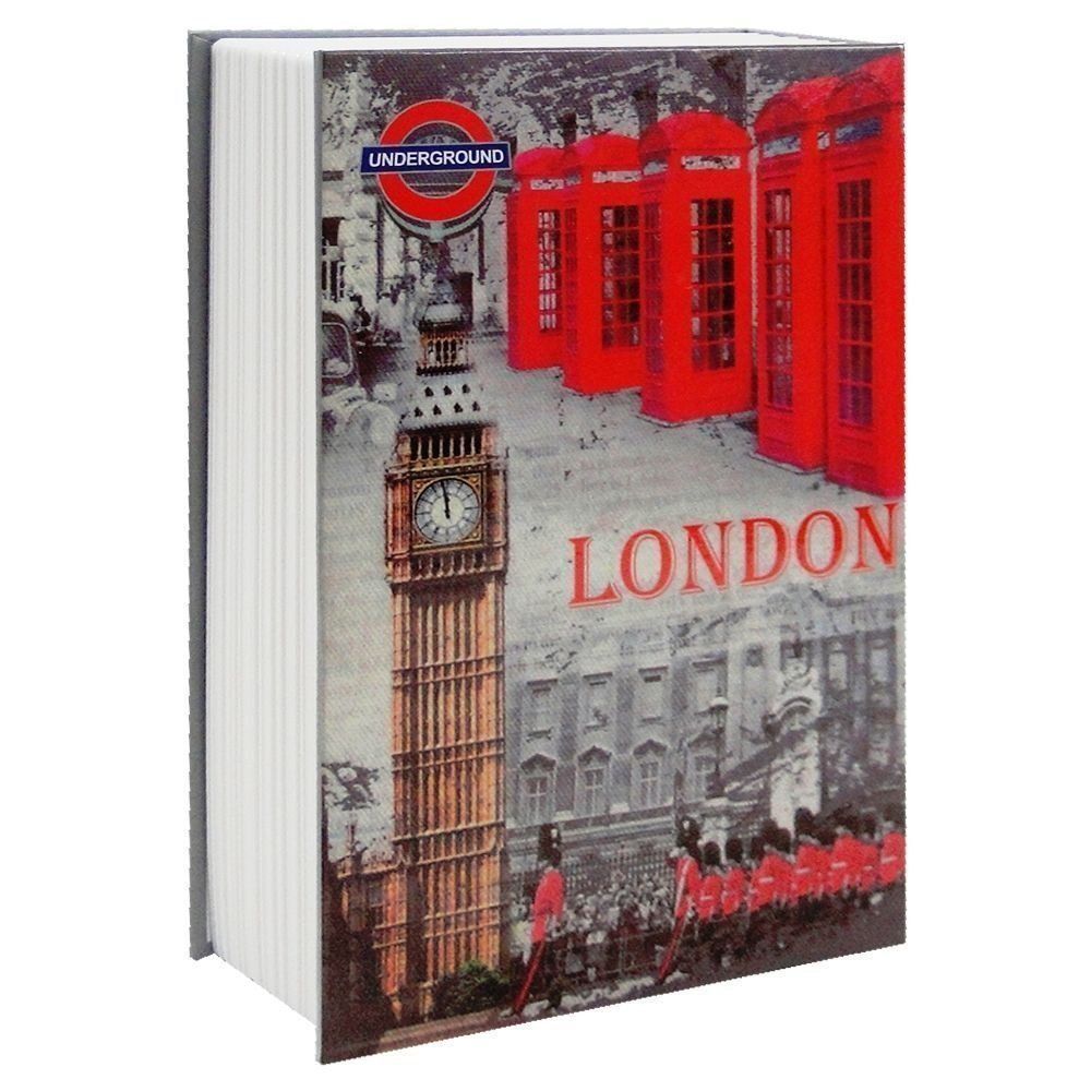 Cofre Livro Aço 2mm Book Safe com 2 chaves 26,5cm LONDON CBRN05031