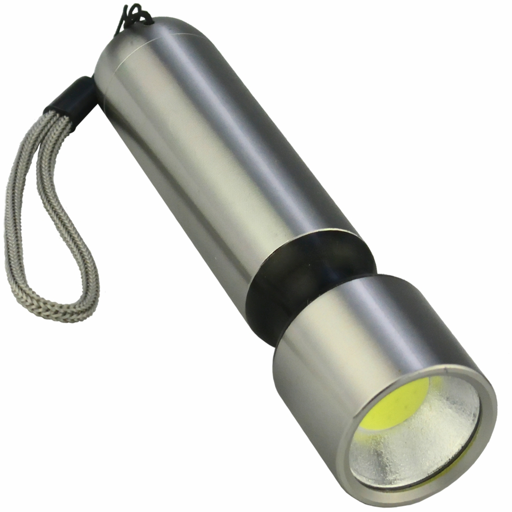 Mini Lanterna de LED COB a Pilhas Preto CBRN16532