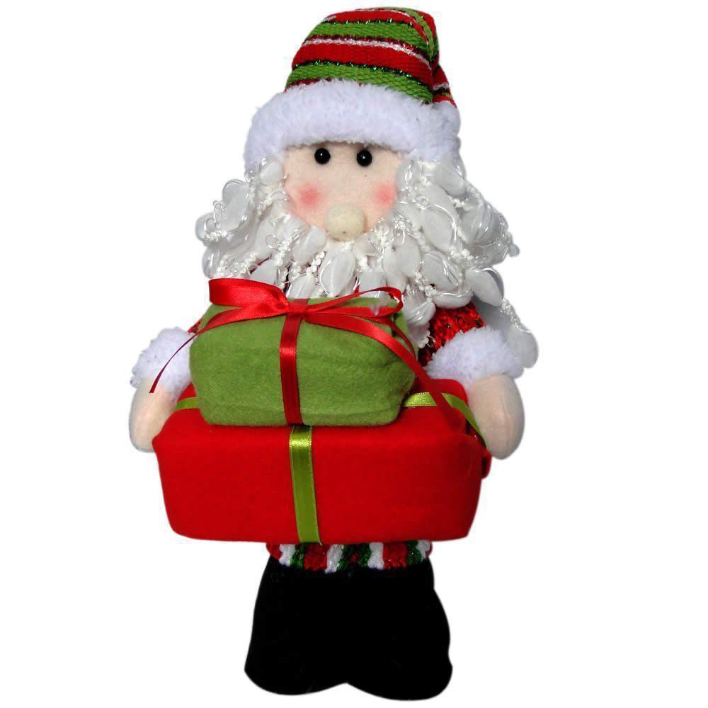 Papai Noel de Pelúcia com Presentes com 35cm de Altura CBRN0340 CD0050