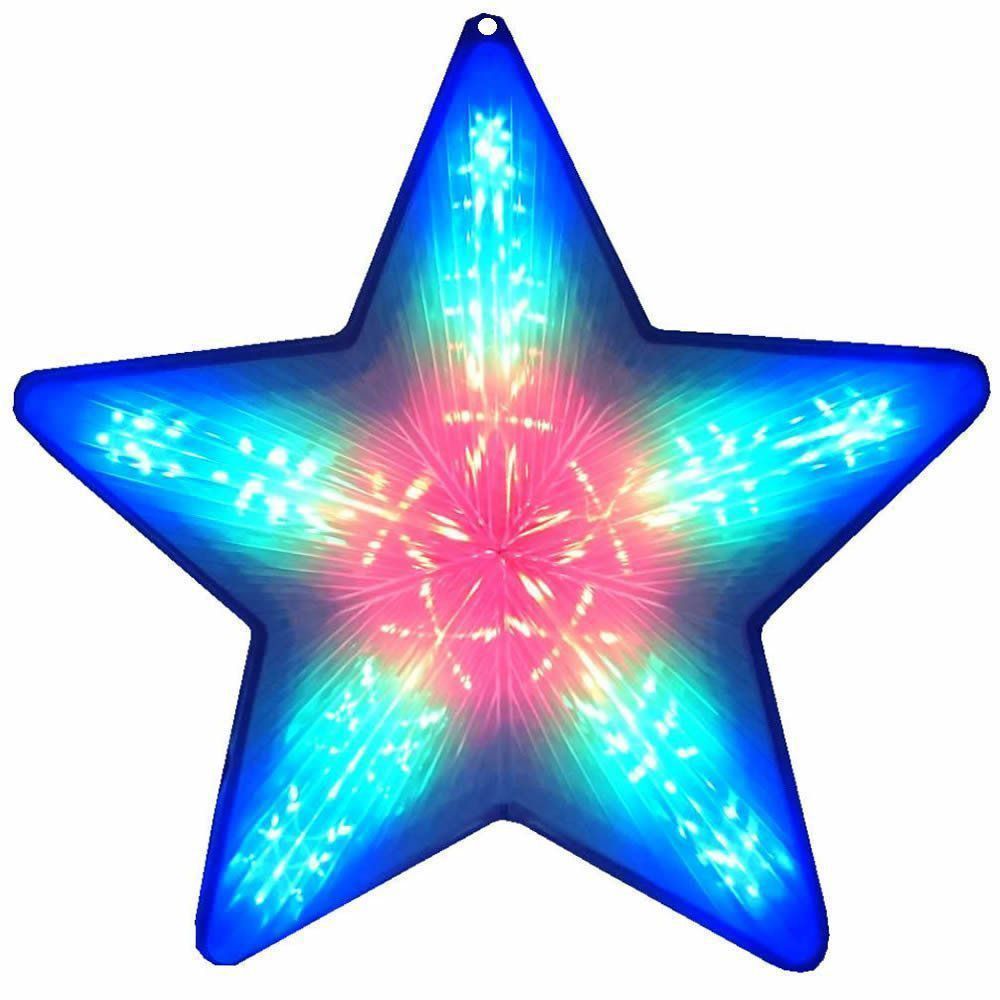 commerebrasil Pisca Pisca Estrela de Natal 20 Leds Colorido RGB 50cm  Bi-volt CBRN0654
