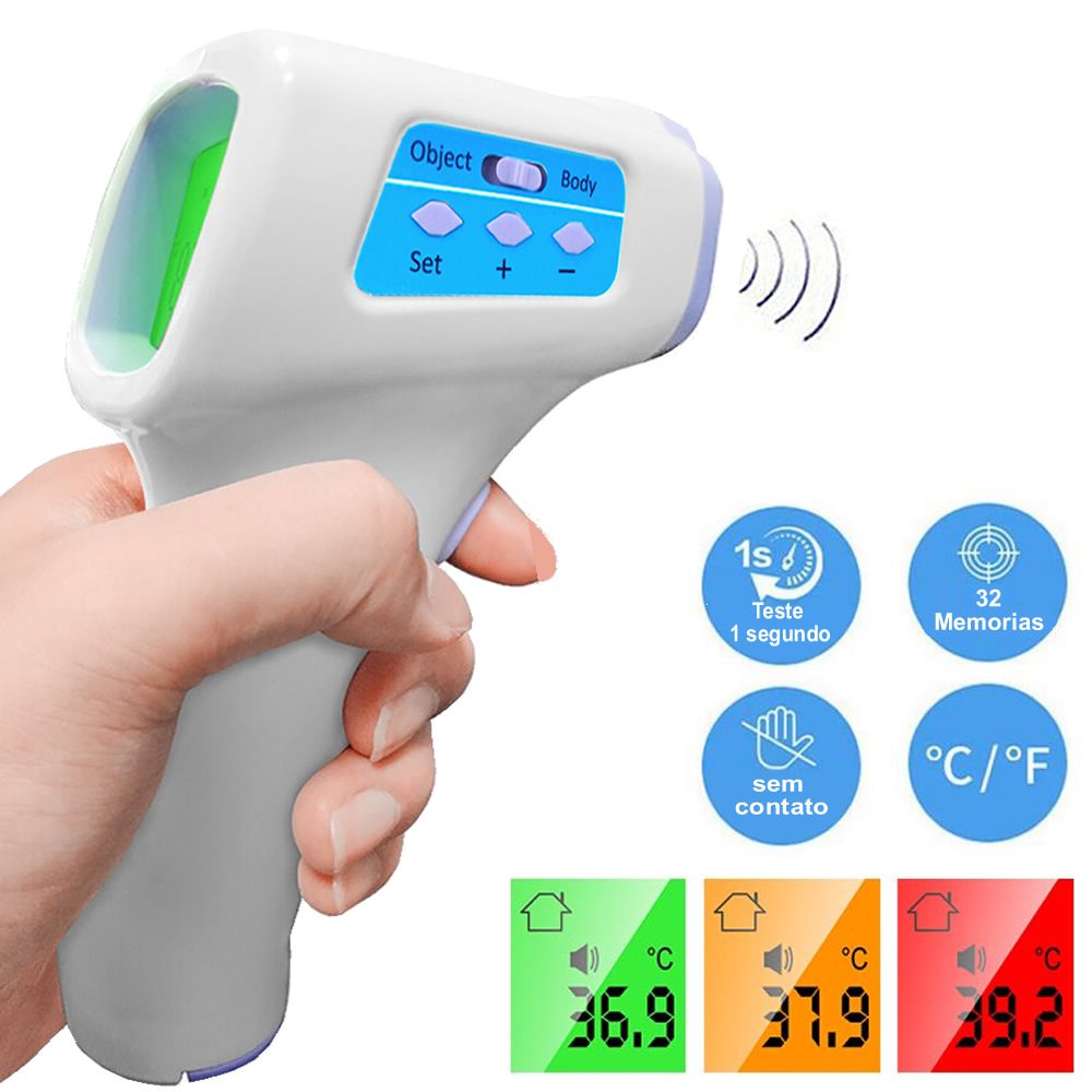 Termômetro Digital Infravermelho De Testa Medidor Temperatura CBRN14064