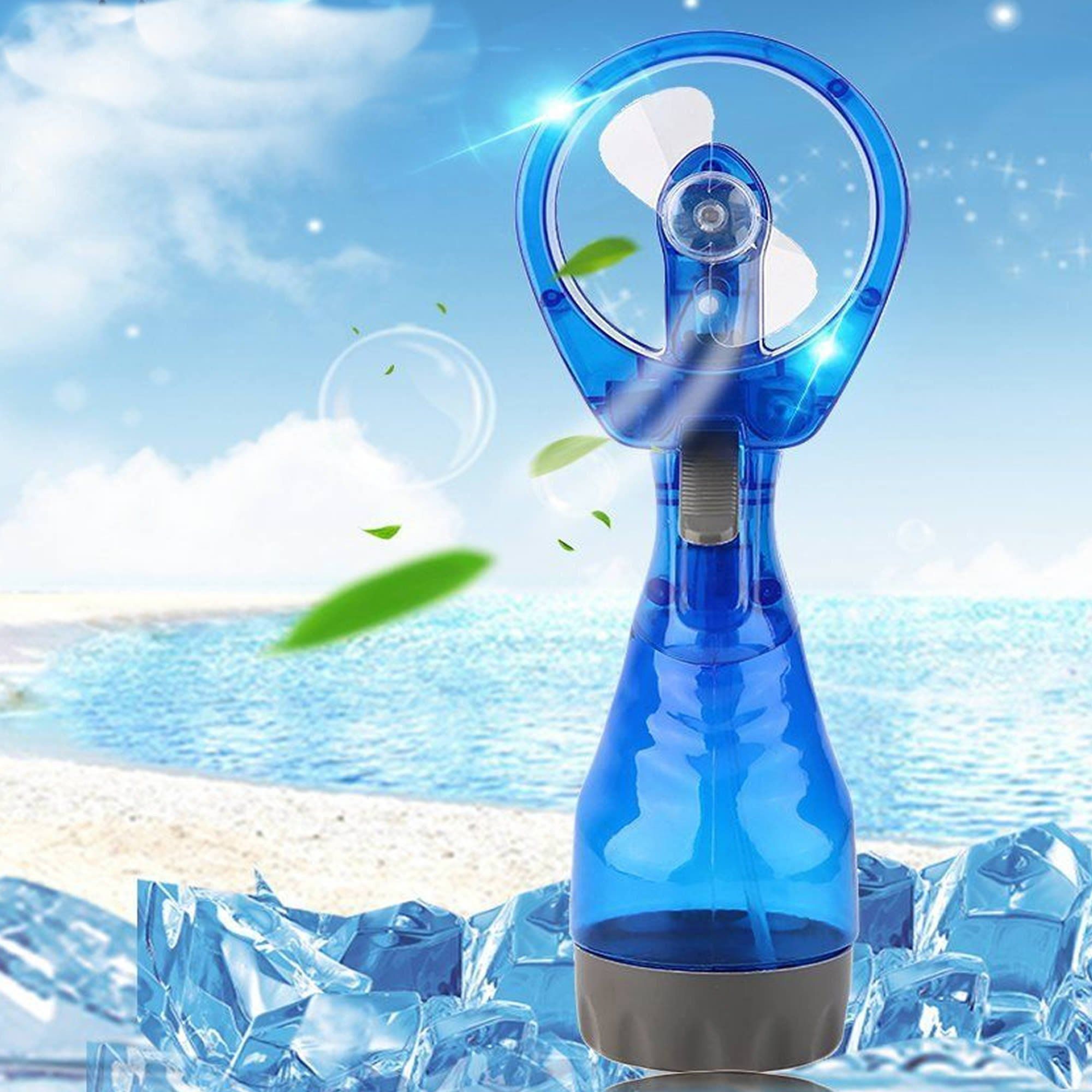 Ventilador Portátil Borrifador Umidificador Spray Azul CBRN05154