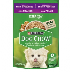 Dog Chow Sachê Frango ao Molho para Cães Filhotes Raças Minis e Pequenas - 100g