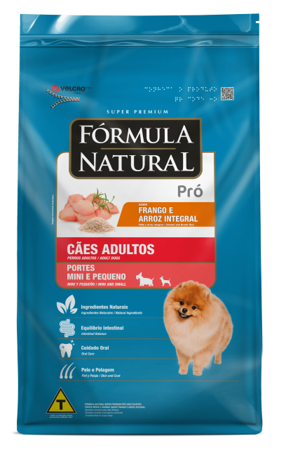 Fórmula Natural Super Premium Pró Cães Adultos Portes Mini e Pequeno Sabor Frango e Arroz Integral