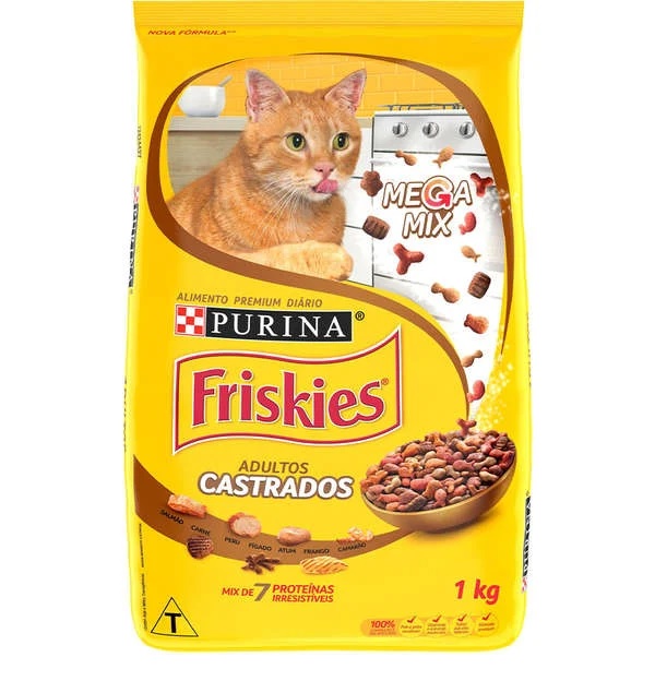Purina Friskies Megamix para Gatos Castrados - 1kg