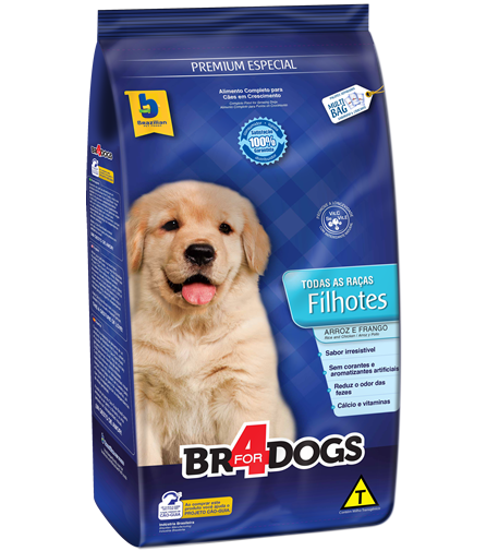Ração Br4Dogs para Cães Filhotes Todas as Raças - 7kg