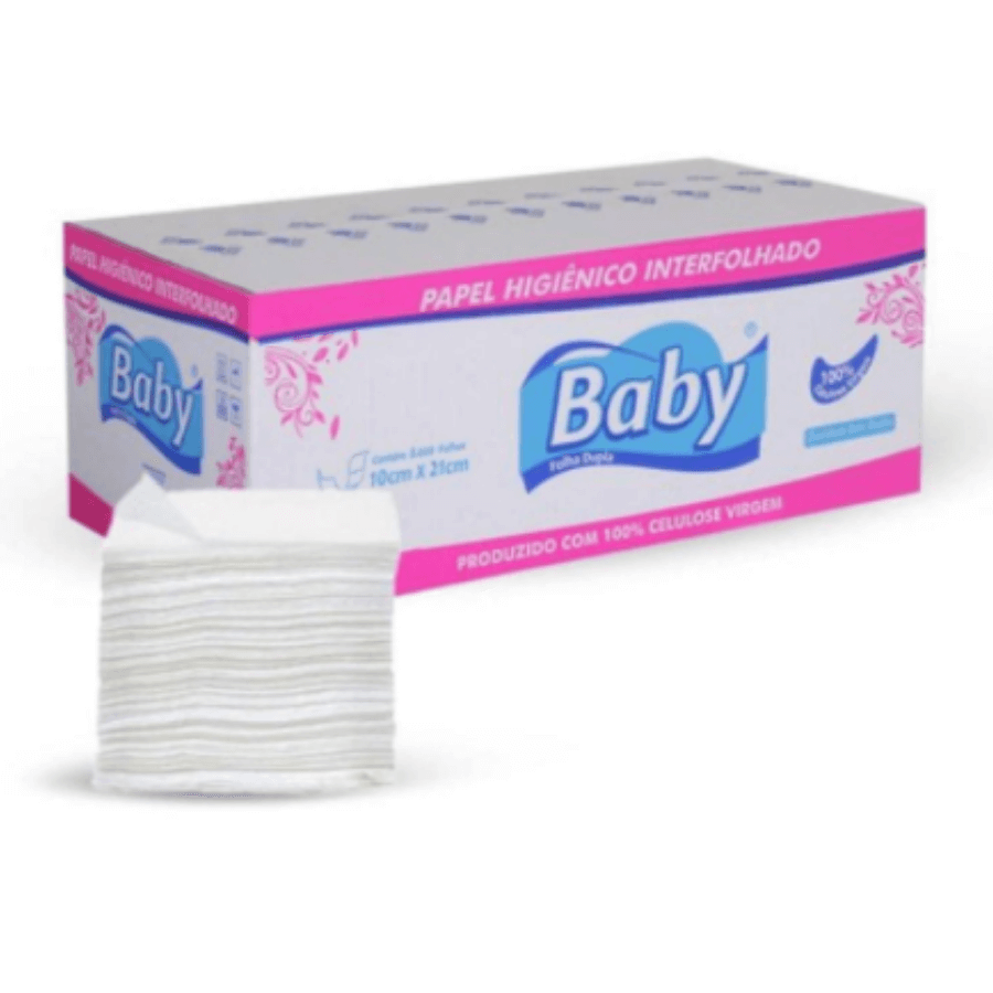 Papel Higiênico Interfolha Baby 100% Caixa Com 8000 Folha Dupla