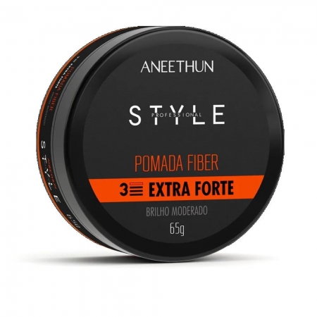 Aneethun Pomada Fiber Style Profiss. 65gr Extra Forte Brilho Moderado