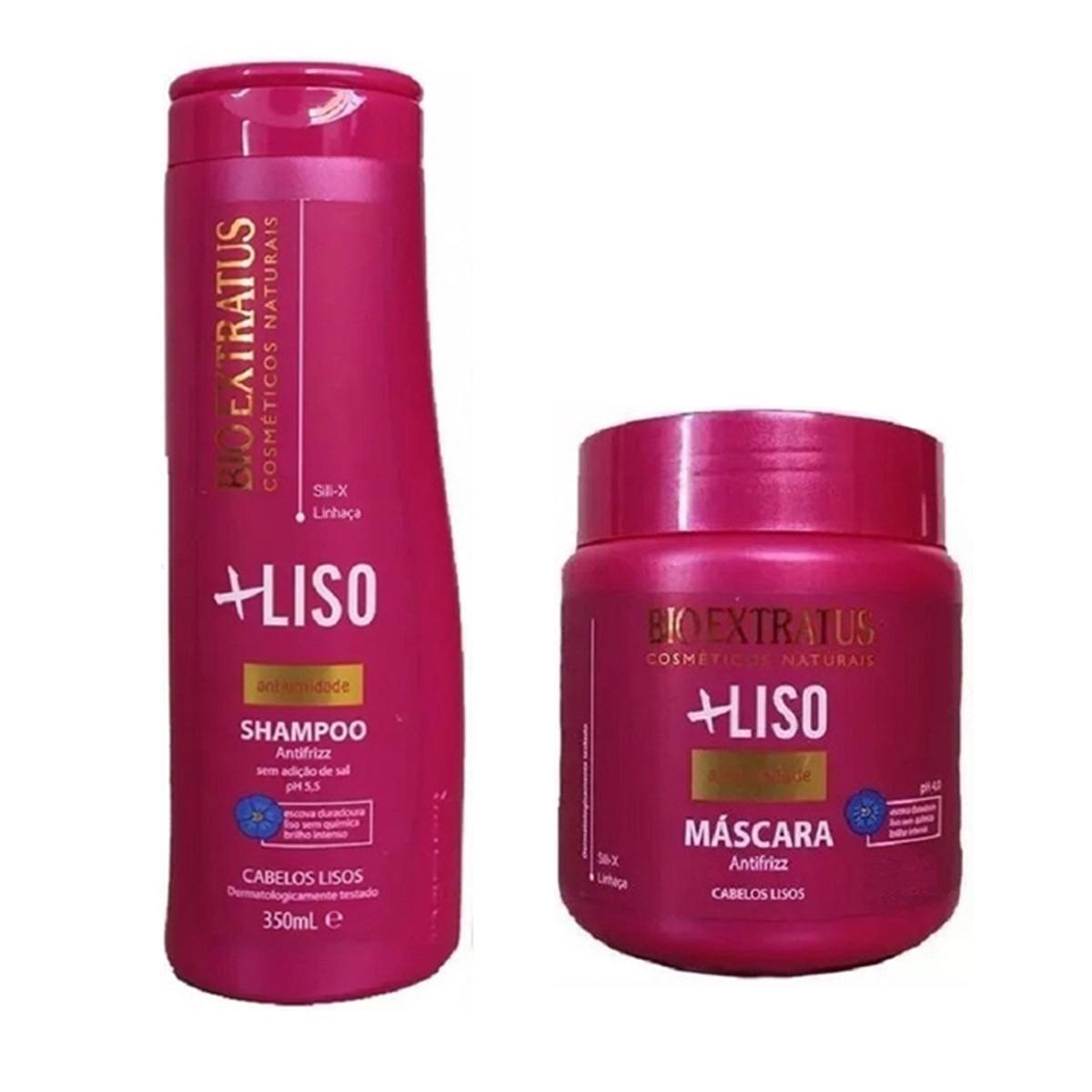 Kit Bio Extratus Liso Shampoo 350ml + Máscara 250gr