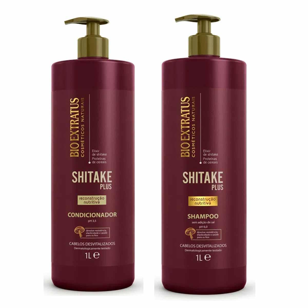 Kit Bio Extratus Shitake Shampoo 1L e Condicionador 1L