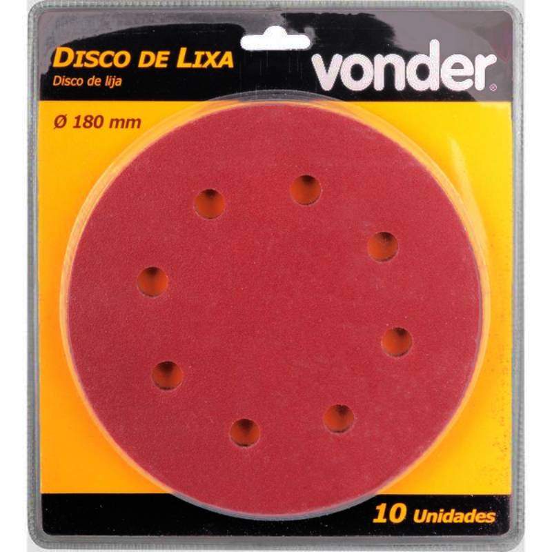 Disco de Lixa LPV 750 Com 10 Peças Grão 150 Vonder