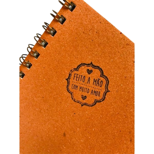 Caderno de artes Feito à Mão laranja com 40fls A4 de 150g