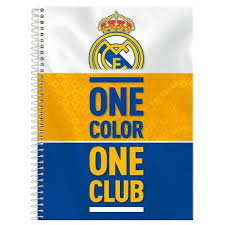 Caderno Foroni 1X1 Real Madrid Espiral One Color 96 folhas