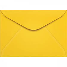 Envelope colorido 114X162mm amarelo com 100 unidades