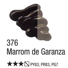Tinta óleo Acrilex marrom de garanza 376 20ml