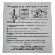 ADESIVO DE INSTRUÇÕES DO MACACO DODGE 318 - 0600