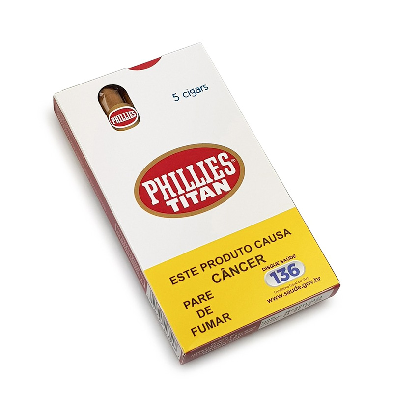 Charuto Phillies Titan Natural - Petaca com 5