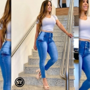 Calça Spaço Vagun Jeans Feminina Cigarrete Modeladora