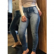 Calça Spaço Vagun Jeans Feminina Skinny Cós Desfiado