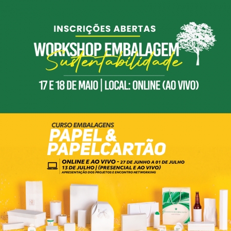 Combo Workshop Embalagem & Sustentabilidade + Curso Embalagens Papel e Papelcartão Online