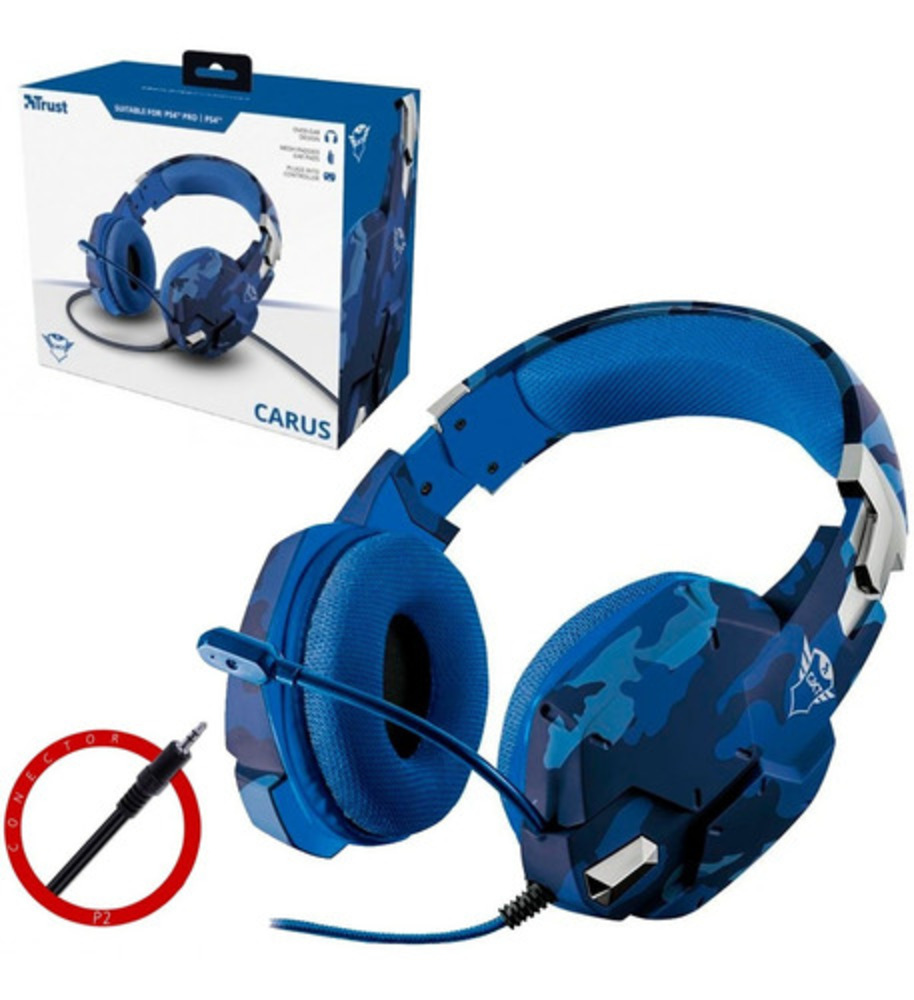 Headset Gamer Trust Gxt 322b Carus Azul T23249