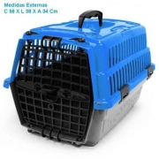 Caixa de Transporte para Cães e Gatos Love Travel Nº 02 Azul - Pet Injet