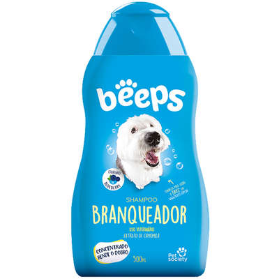 Shampoo Pet Society Beeps Branqueador 500 ml