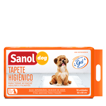 Tapete Higiênico Sanol Dog c/ 30 unidades para Cães 60x80cm
