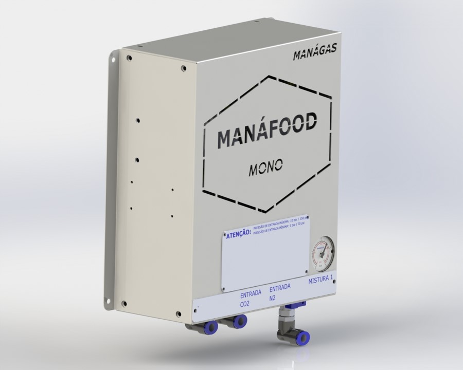 Atmosfera modificada em alimentos - Conservação de alimentos - Misturador de Gases - MANÁFOOD® MONO - modelo com 1 saída de mistura de gases