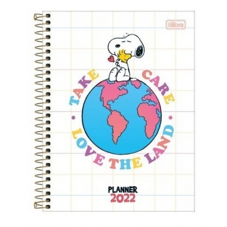 Agenda Espiral Planner Snoopy 17,7x 24cm Tilibra
