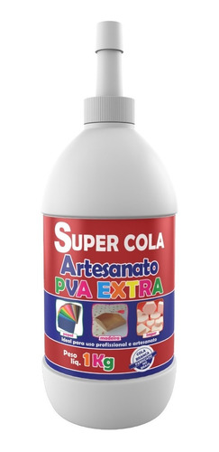 Cola Artesanato 1kg Super Pva Extra Branca R.1278