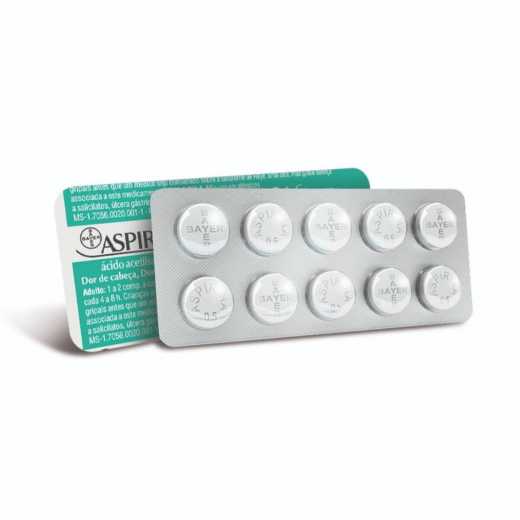 Aspirina 500mg Com 10 Comprimidos