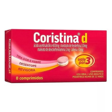 Coristina D com 8 comprimidos