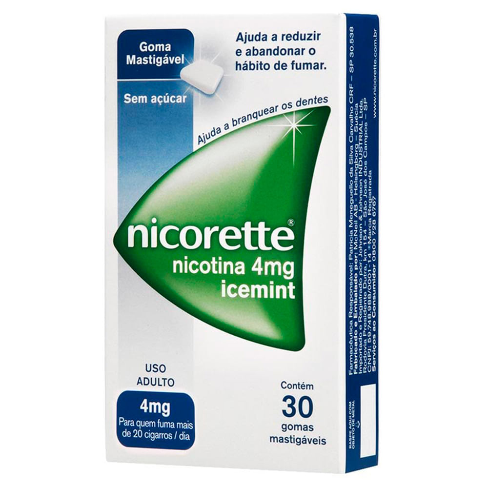 Nicorette Icemint 4mg com 30 Tabletes