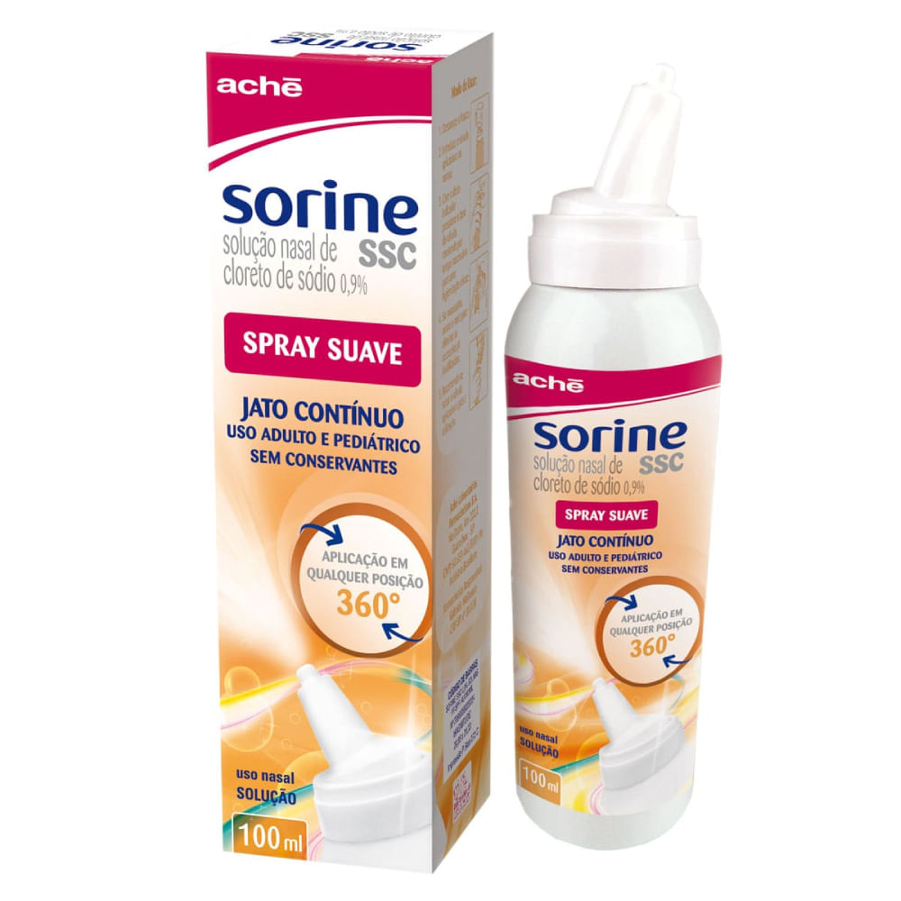 Sorine SSC 0,9% Solução Nasal em Spray Suave Jato Contínuo com 100ml
