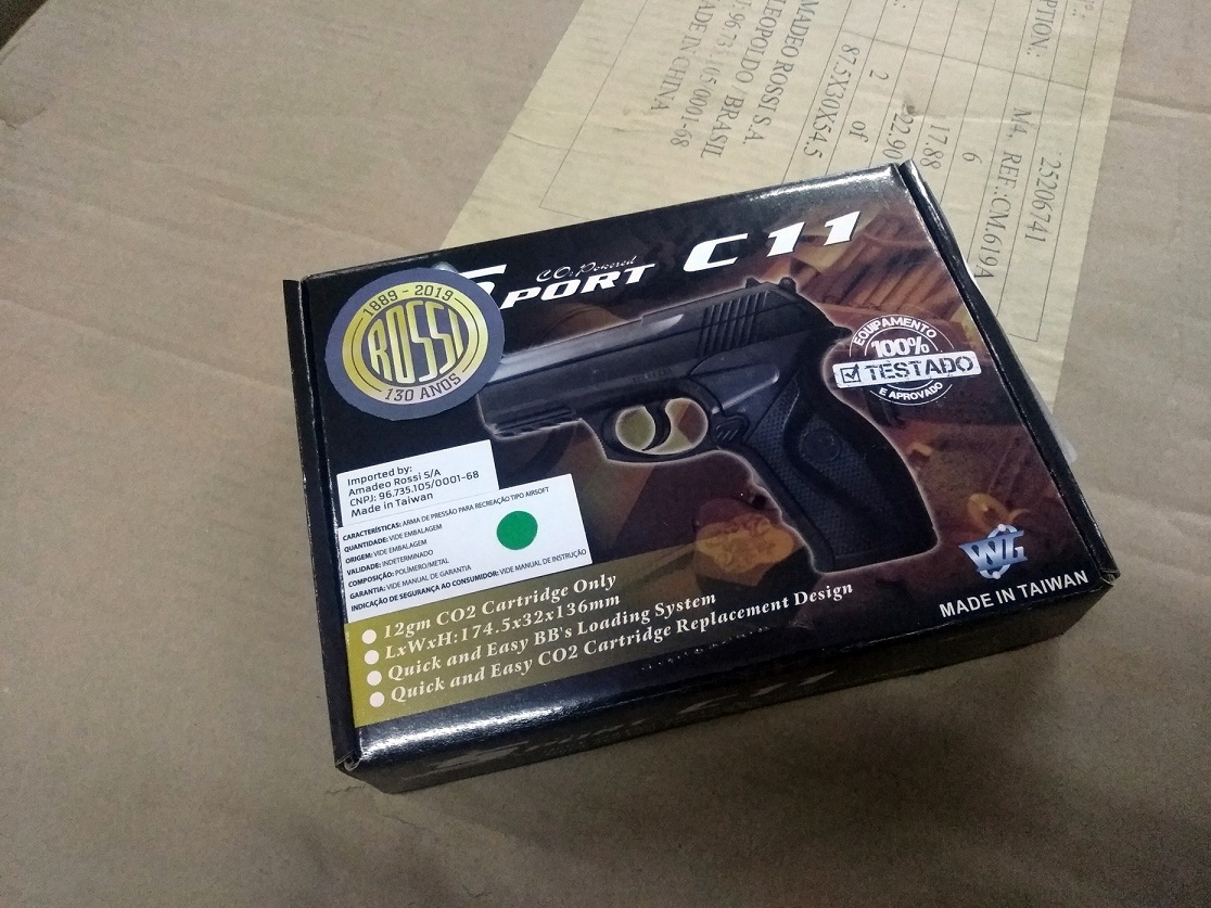 Pistola de Pressão Co2 Wingun C11 4,5mm Rossi