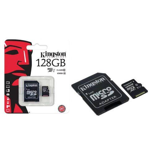 Cartão de Memória 128gb Micro Sd com 1 Adapter - Kingston