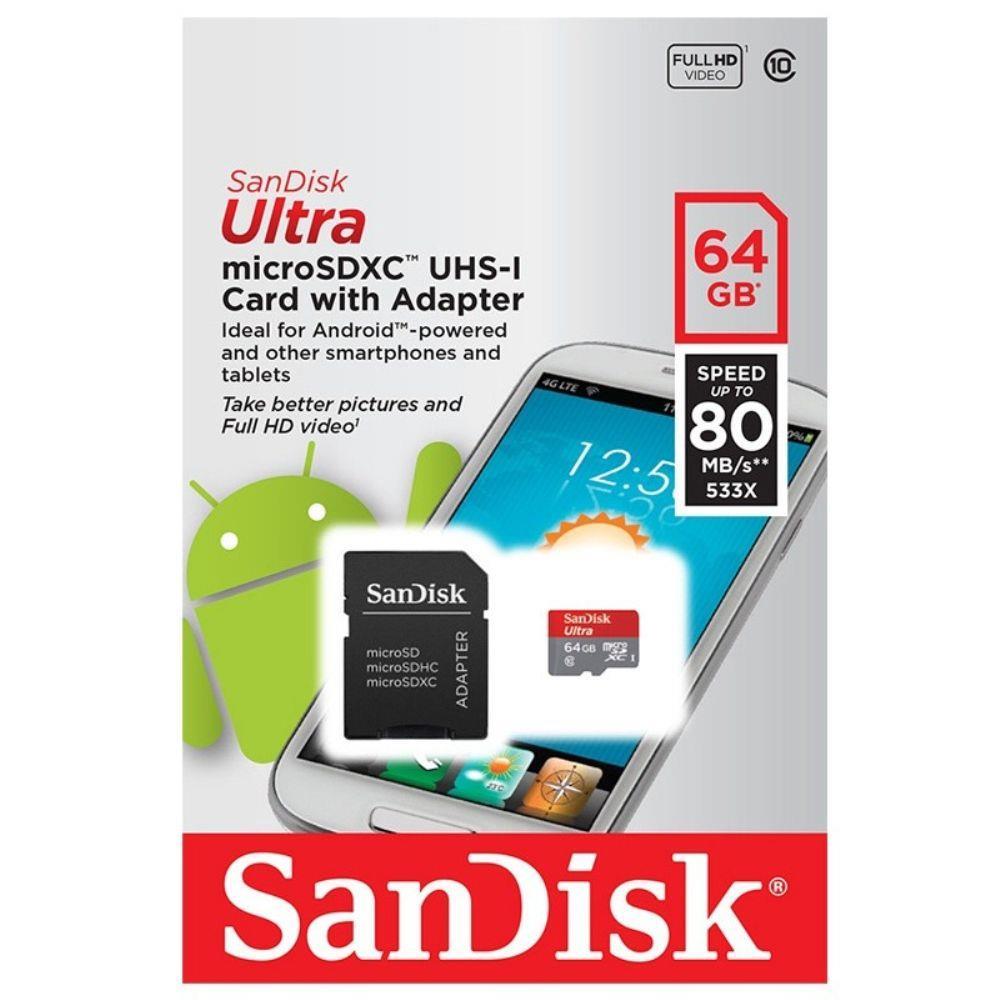 Cartão de Memória Ultra 64gb - Sandisk